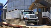 Truck at grain elevator