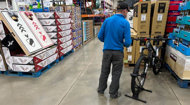 A shopper at Costco